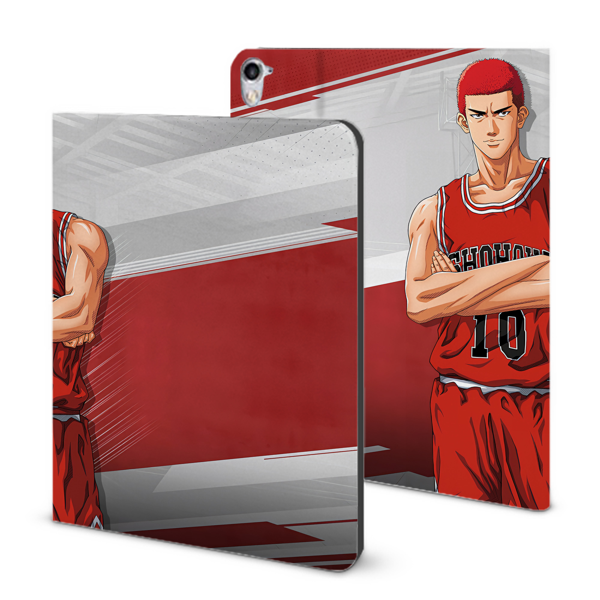 （画像用） SLAM DUNK／スラムダンク IPad ケース ブック型 PUレザー TPU 耐衝撃 軽量 薄型 ペン収納なし 全面保護 IPad 各モデル対応